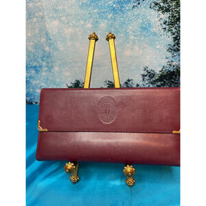 Cartier Burgundy Leather Wallet full size beautiful